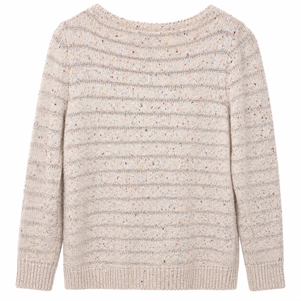 Cozycore Confetti Knit Sweater Medium Soft Girl Neutral Quiet Luxury - Picture 5 of 5